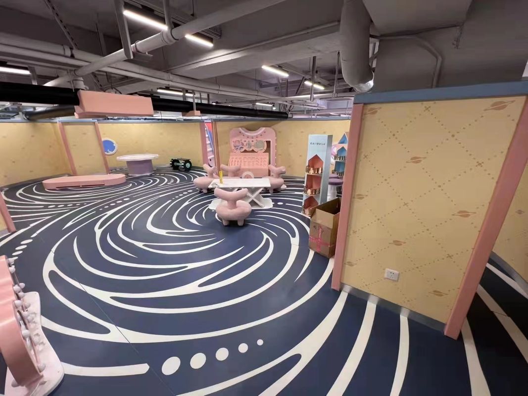 Pavimento de vinil de efeito 3D personalizado PVC Pavimento de vinil impresso em 3D para parques temáticos