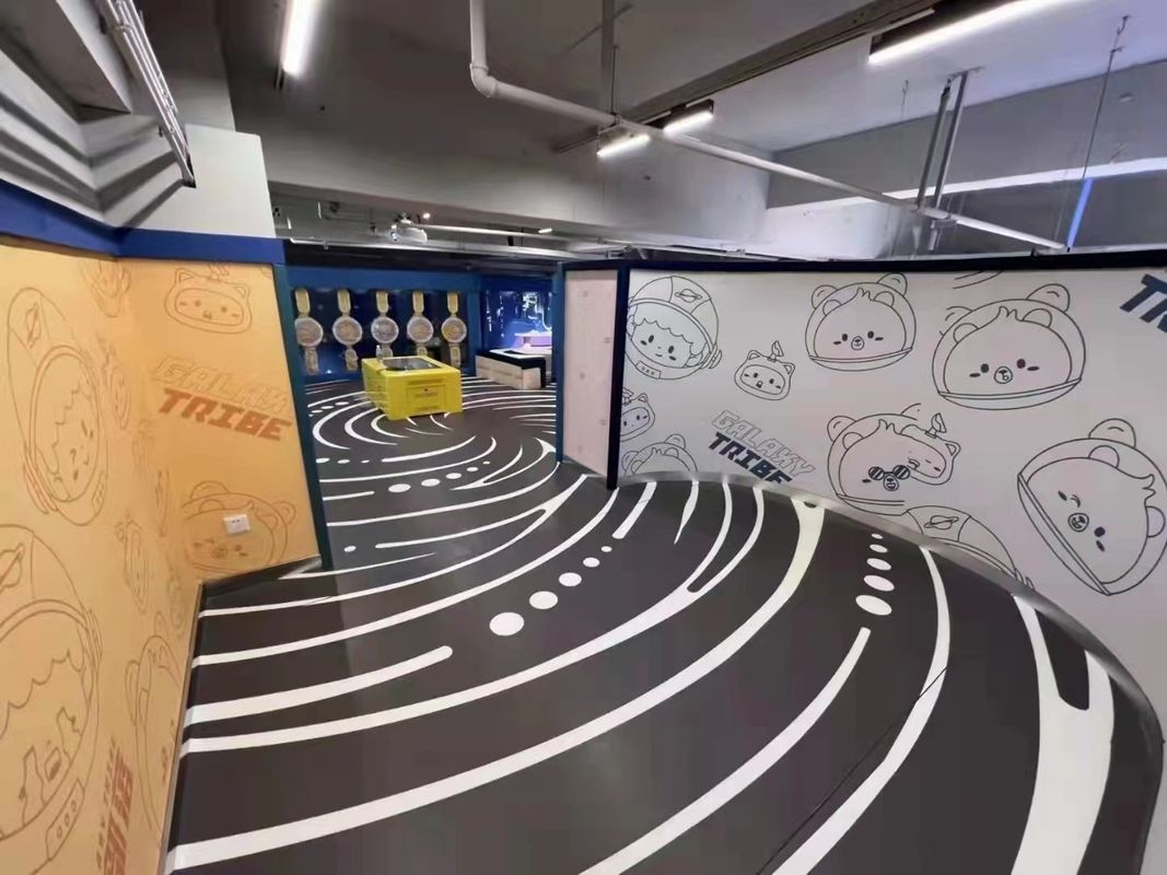 Pavimento de vinil de efeito 3D personalizado PVC Pavimento de vinil impresso em 3D para parques temáticos
