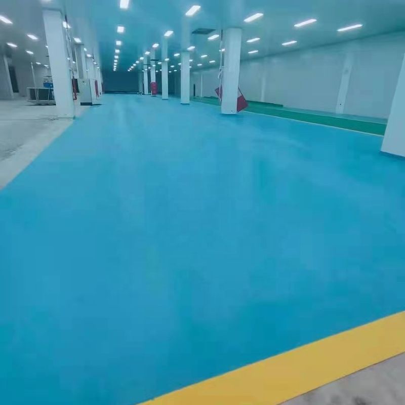 Revestimento de piso de oficina de PVC de 1,4 mm Revestimento de piso de oficina de vinil Azul Verde