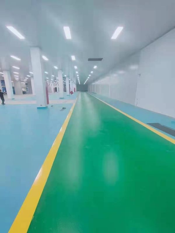 Revestimento de piso de oficina de PVC de 1,4 mm Revestimento de piso de oficina de vinil Azul Verde