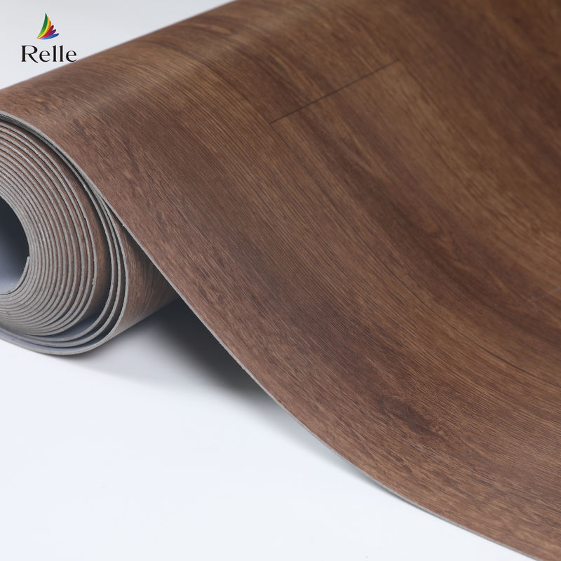 Palha de carvalho Vinyl Rol 1.8m-2m Largura Heterogênea Folha de piso