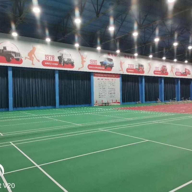 Tapete de piso de badminton sintético verde para interiores com PVC e calcário da Relle