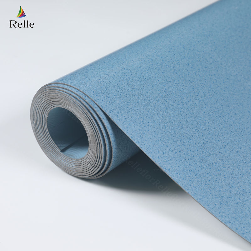 Rolo de piso de vinil de PVC resistente ao desgaste para escritórios internos com resistência ao desgaste e grau T