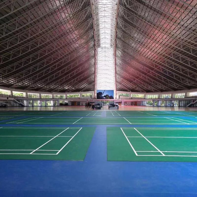 Indoor Relle PVC Sport Badminton Court BWF Mat 6.0mm 1.0mm/1.2mm Camada de desgaste
