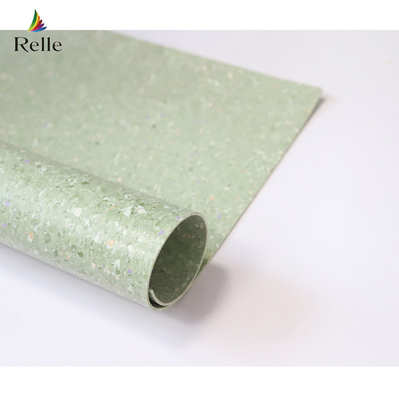 PUR Coating Relle Stock Lot Eco-Friendly PVC Light Beige Vinyl Anti-Static Floor para laboratório