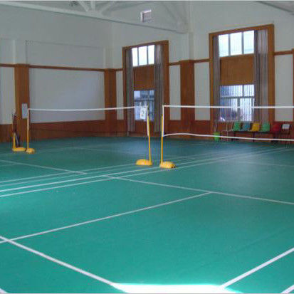 Matas de piso de campo de badminton verde rolando em relevo Material de PVC sintético para desporto