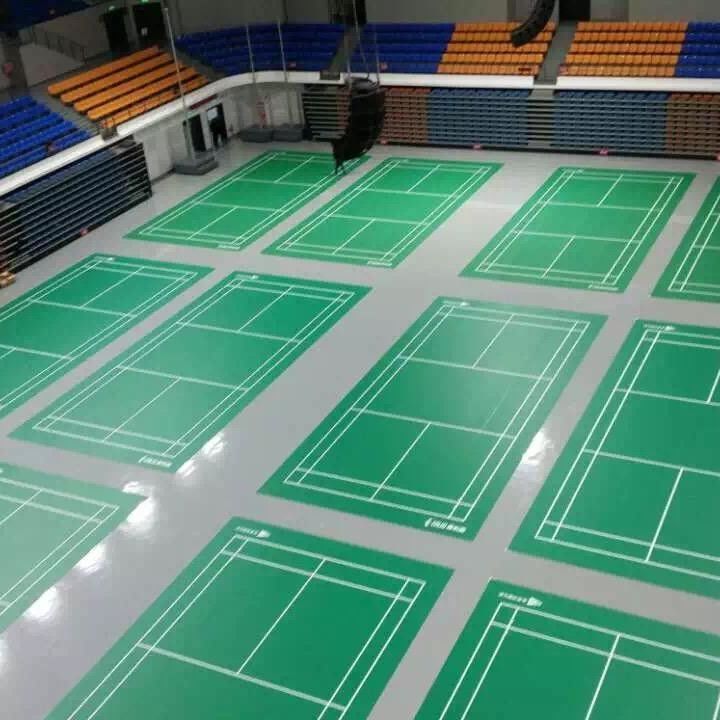 Acessórios de piso fornecidos Relle PVC vinil rolos de piso para campo de badminton interior