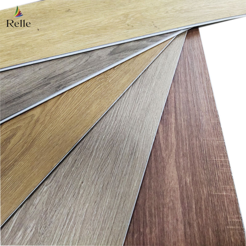 PVC SPC Pavimento Madeira Olhar Vinil Planca 8mm Pavimento híbrido com calcário em relevo