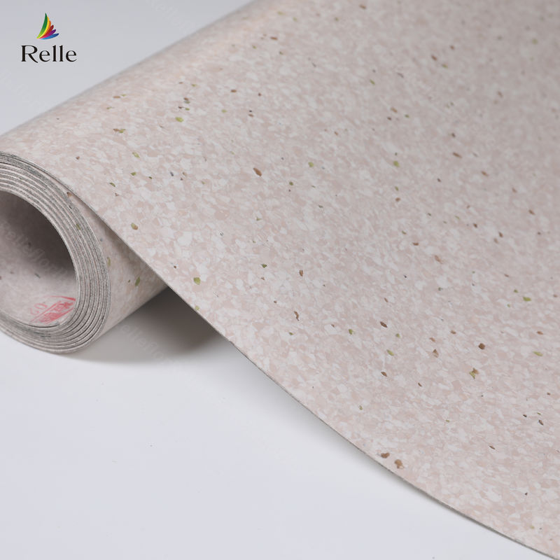 2 mm espessura PVC material de revés seco plástico papel de piso de vinil para interiores em edifícios elevados