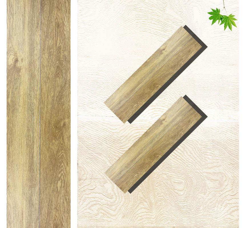 PVC SPC Pavimento Madeira Olhar Vinil Planca 8mm Pavimento híbrido com calcário em relevo