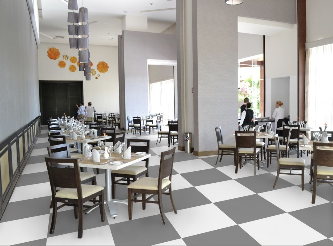 T Grade resistente ao desgaste Relle Light Vinyl piso cinza para interiores na Malásia Suave e confortável