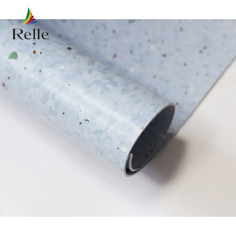 Pavimento de vinil de PVC de rolos homogêneo e direcional para supermercado