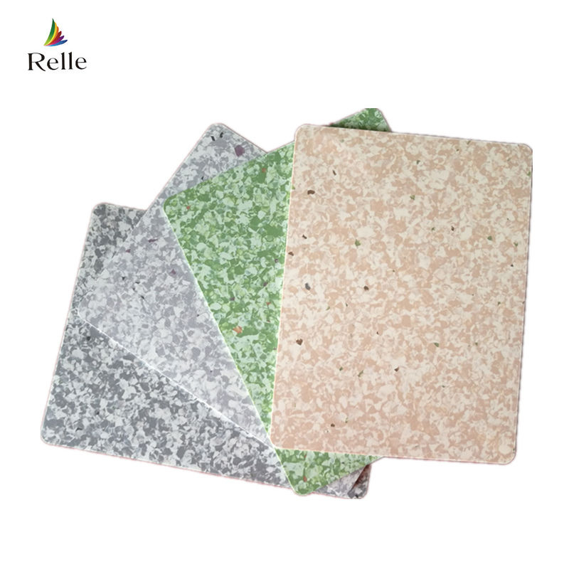 Texto plano Vinyl Relle 3 mm Homogéneo PVC azulejos para instalações médicas