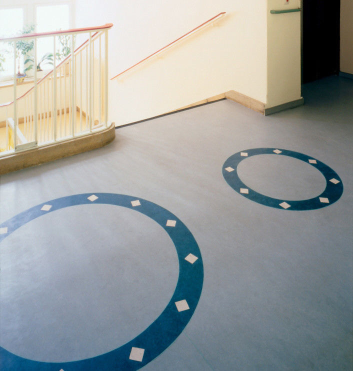 Texto plano Vinyl Relle 3 mm Homogéneo PVC azulejos para instalações médicas