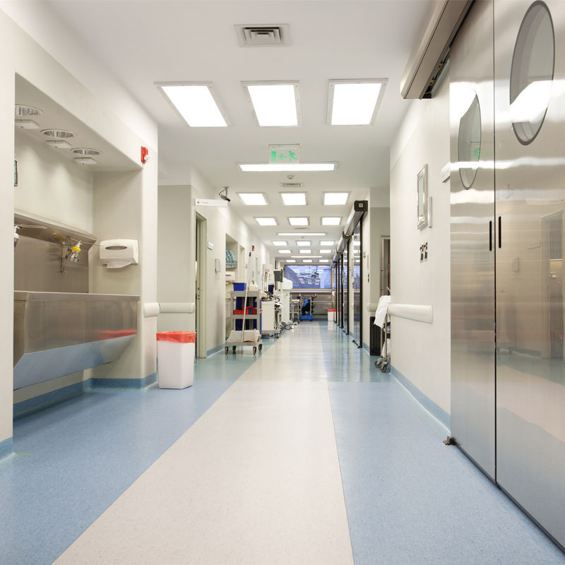 Piso de vinil homogêneo de PVC antiderrapante mais de 1000 tipos para clínica hospitalar