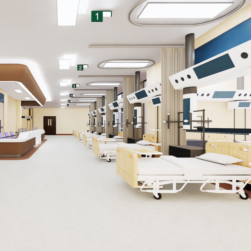 Glue Down Soundproof PVC Homogêneo piso Linoleum Vinyl piso 2mm-3mm espessura