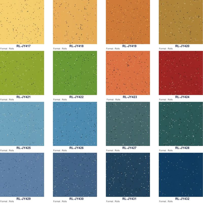 Relhas de piso de borracha de vinil 2 mm-5 mm Espessura Chapas de piso de borracha para interiores