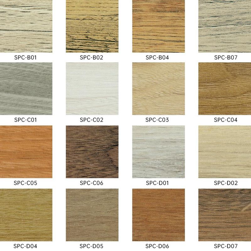 Pavimentos de SPC com azulejos de vinil de PVC de fácil instalação para áreas de alto tráfego
