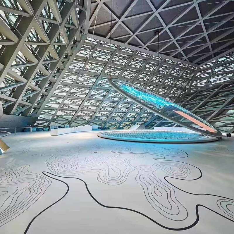 Piso de Borracha Relle Ecológico, Resistente ao Desgaste e Antiderrapante para Pavilhões de Exposição