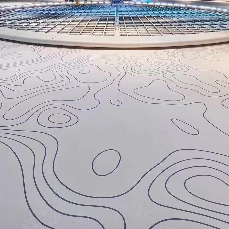 Piso de Borracha Relle Ecológico, Resistente ao Desgaste e Antiderrapante para Pavilhões de Exposição