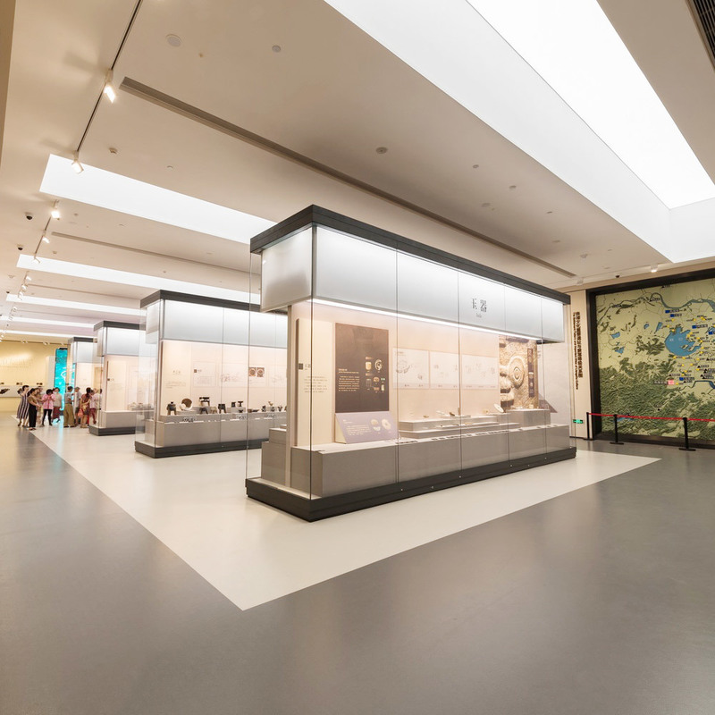 Pavimento de borracha antiderrapante e resistente a manchas Relle para zonas de exposição de relíquias culturais de museus