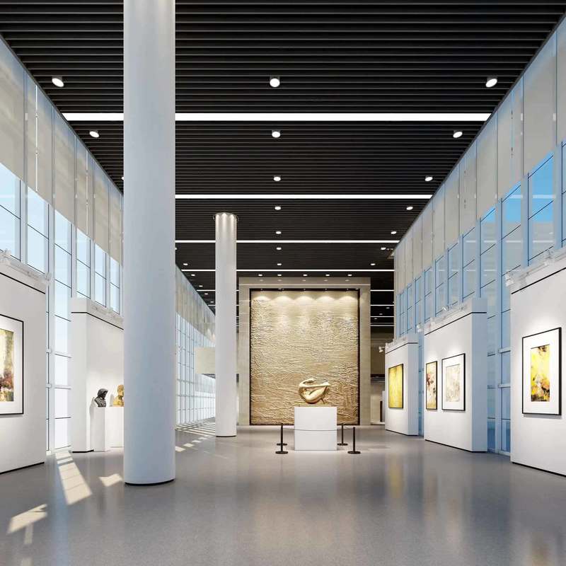 Pavimento de borracha antiderrapante e resistente a manchas Relle para zonas de exposição de relíquias culturais de museus