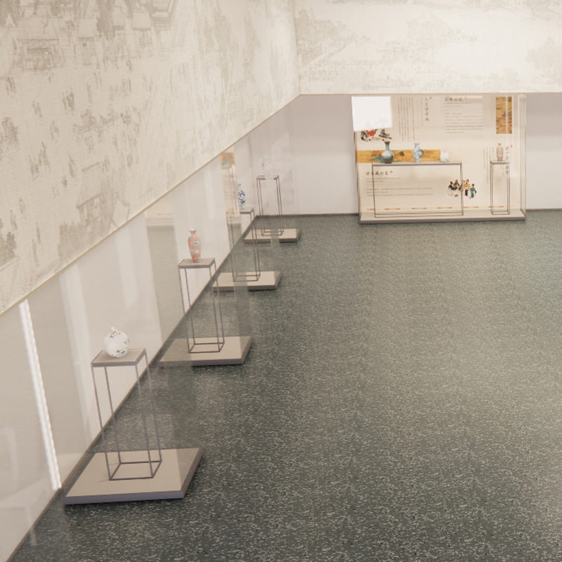 Piso de borracha Relle para exposições do Museu de Arte do Patrimônio
