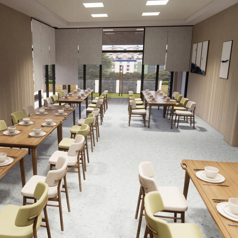 Piso homogéneo higiénico e adequado para idosos para as casas de repouso