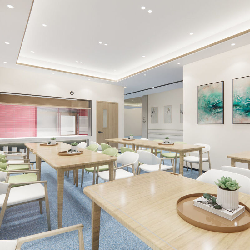 Pavimentos homogéneos resistentes a impactos com superfície anti-arranhões para quartos de doentes de lares de idosos