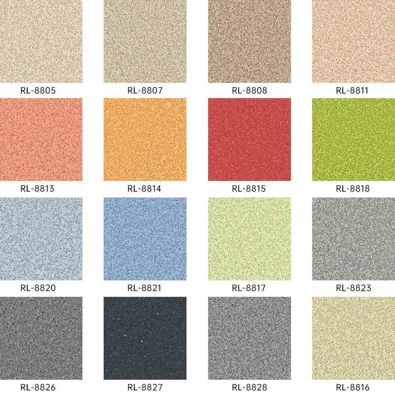 Pavimentos homogéneos resistentes a impactos com superfície anti-arranhões para quartos de doentes de lares de idosos