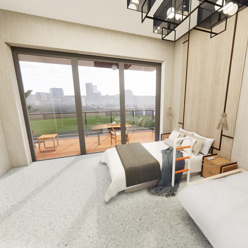 Piso de vinil homogêneo sem costura resistente a produtos químicos concebido para as necessidades domésticas de lares de idosos