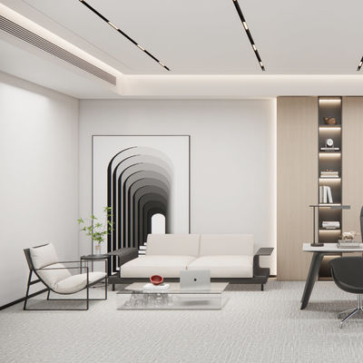 A carpete feita de materiais de alta densidade é durável e elegante